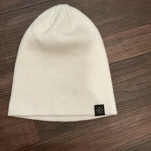 Dope Snow Beanie White Solitude FW21 Knit Logo Patch One Size